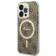 Guess IML 4G MagSafe case for iPhone 15 Pro - brown
