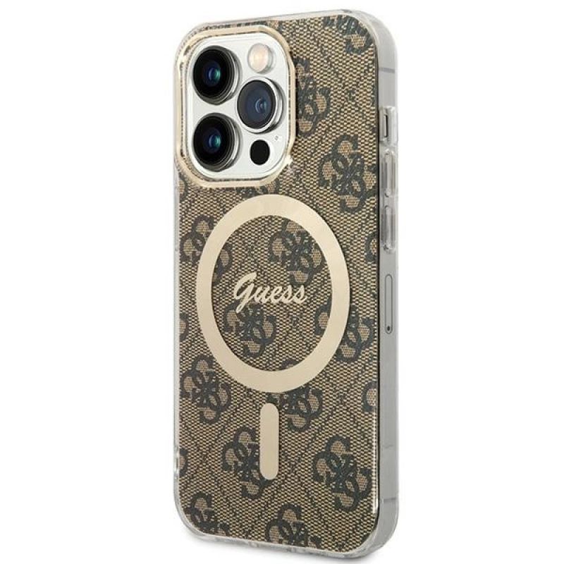 Guess IML 4G MagSafe case for iPhone 15 Pro - brown