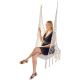 3. OPENWORK HAMMOCK HANGING CHAIR STORK'S NEST 60x60x150CM WITH ECRU PILLOW