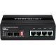 4. TRENDnet TI-UPG62 Switch - Unmanaged - 4 x 10/100/1000 (PoE+) + 2 x Gigabit SFP - DIN rail mountable, Wall mountable - PoE+ (240W) - DC
