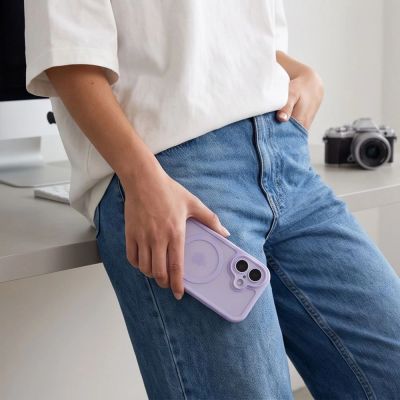 9. Tech-Protect MagPeak MagSafe CC Case for iPhone 17 - Matte Purple