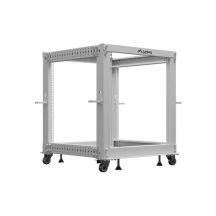 Open Rack 19'' 12U 600x600-1100 adjustable gray Lanberg