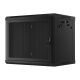 8. WALL-HUNG RACK CABINET 19" 9U 600X450 BLACK PERFORATED DOOR LANBERG (FLAT PACK)