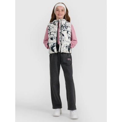 7. Girls' down vest with synthetic filling 4F 4FJRAW25TVJAF320-11A