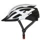 2. Wozinsky MTB Bike Helmet with Removable Visor and Rear USB Light L - Black and White