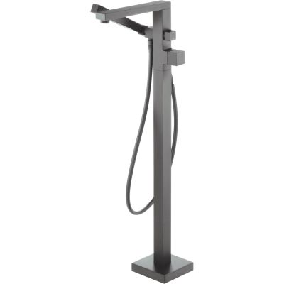 Freestanding bathtub faucet with shower set