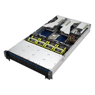 9. Asus Rack Platform (2U) RS520A-E12-RS24U AMD Epyc 9004 (24x NVMe, 2xGPU, 2x1Gbe, IPMI, 1+1 1600W)