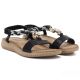 4. Women's black elastic strap sandals S.Barski KV61-6051