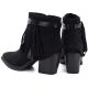 9. Women's cowboy boots with fringes, insulated, black M.Daszyński