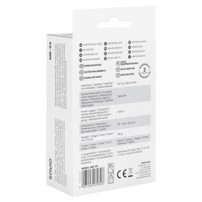 6. SAVIO WIRELESS MOUSE BT 2.4 GHZ MB-04
