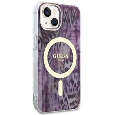 4. Guess Leopard MagSafe case for iPhone 14 - pink
