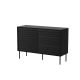 Chest of drawers 1D3S CORTINA 120x40x81 black