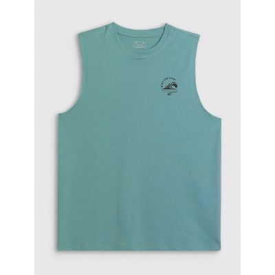 5. Men's relaxed sleeveless T-shirt with print 4F 4FRSS26TSLEM365-47S