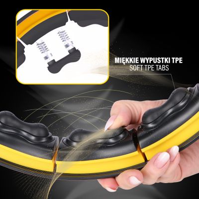 5. HHM21 HULA HOP BLACK/YELLOW WITH MAGNETS, TPE PROTECTION AND WEIGHT + HMS COUNTER