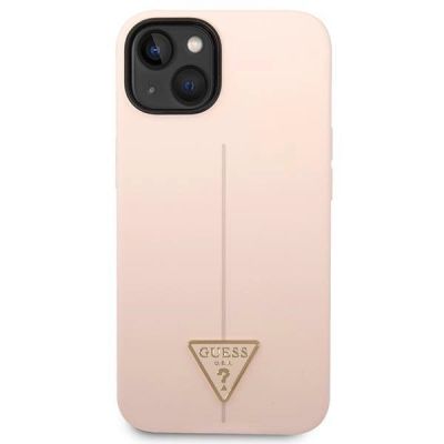 3. Guess GUHCP14MSLTGP iPhone 14 Plus 6.7" pink/pink hardcase Silicone Triangle