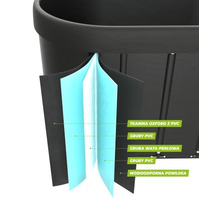 8. VIRTUFIT OVAL ICE BATH 500 LITERS ANTHRACITE WITH ACCESSORIES