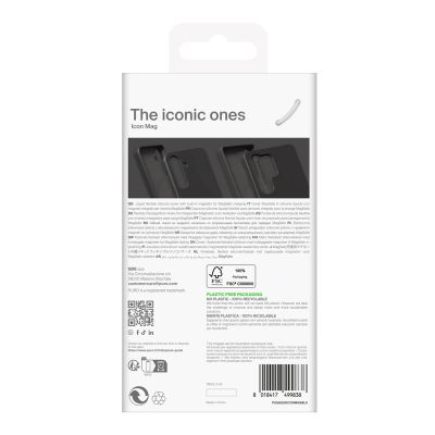 11. Puro Icon Mag Silicone Case with MagSafe for Samsung Galaxy S25 - Black