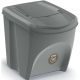 4. GARBAGE BINS 25 L SORTIBOX SET 4 PCS GREY STONE