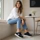 5. Black platform sneakers Kobbo 100103