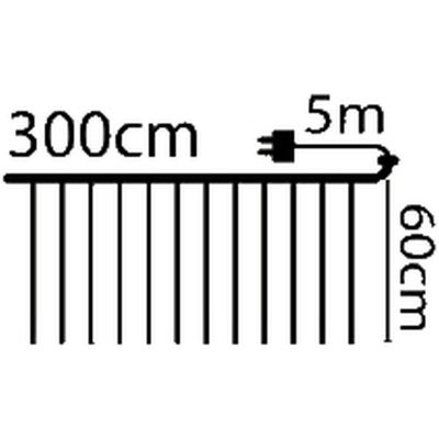 3. CHRISTMAS TREE LIGHTS LIGHT CURTAIN OUTSIDE/INTERNAL 120 LED 300X60CM WITH REMOTE CONTROL RGB COLOR