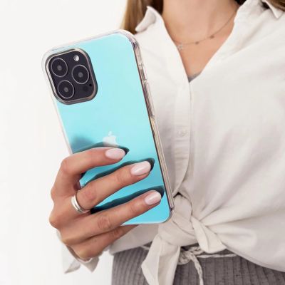 3. Aurora Case Case for iPhone 12 Pro Max Gel Neon Blue Cover
