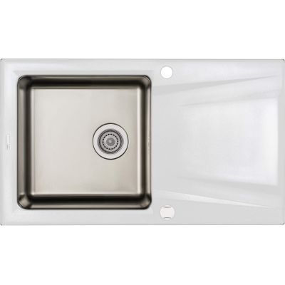 Single-bowl granite-steel sink with drainer ZSR_A113 5908212058046