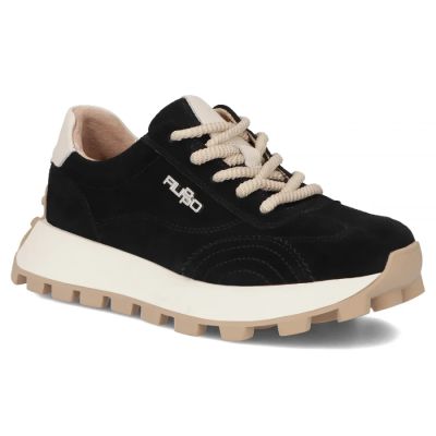 13. Leather platform sneakers black Filippo DP7498