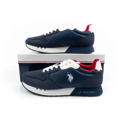 10. US Polo Assn sports shoes sneakers men's fashionable comfortable navy blue