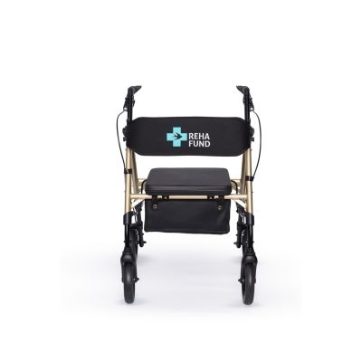 Marseille four-wheeled walker, gold color RF-617/ZŁ REHAFUND