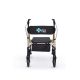 Marseille four-wheeled walker, gold color RF-617/ZŁ REHAFUND