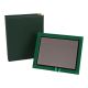 Green case with backing
