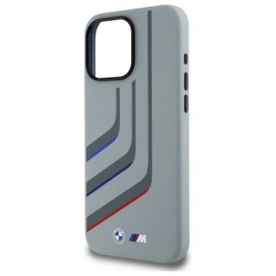 6. BMW Silicone Turning Lines MagSafe Case for iPhone 16 Pro Max - Gray