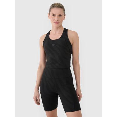 2. Women's quick-drying training crop top 4F 4FWSS25TFSLF413-20S