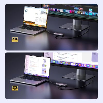 7. Ugreen USB-C 7in1 HDMI Hub USB-C USB-A SD/TF - Gray