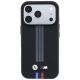 3. BMW M Quadrille Kevlar Anthracite & Tricolor Print Lines MagSafe Case for iPhone 18 Pro Max / 17 Pro Max - Black