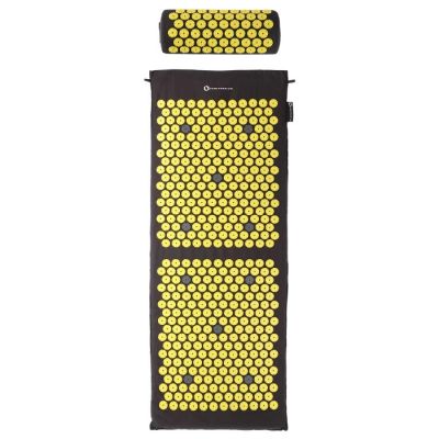 3. HMS AKM04 Premium Acupressure Mat, Black, Set with Pillow