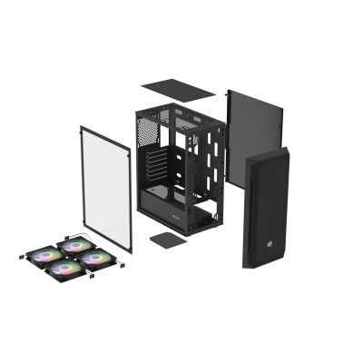 7. FURY COMPUTER CASE FURY SHOBO SH4F RGB MIDI WITH WINDOW BLACK