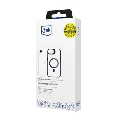 13. 3mk Satin Armor MagCase for Apple iPhone 16e / SE 4 - Transparent