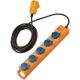 4. Brennenstuhl 1159900805 5 m power strip 5 x network sockets Outdoor Black, Blue, Yellow
