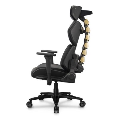7. COUGAR Terminator Elite Gold Gaming Chair Upholstered Seat Black, Gold