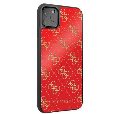 5. Guess GUHCN654GGPRE iPhone 11 Pro Max red/red hard case 4G Double Layer Glitter