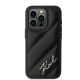 3. Karl Lagerfeld Diagonal Quilted Script case for iPhone 15 Pro - black