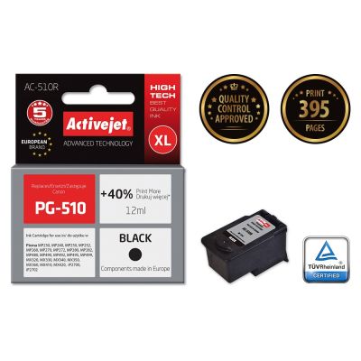 2. Activejet AC-510R Ink (Canon PG-510 replacement; Premium; 12 ml; black)