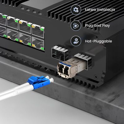 3. Extralink SFP+ 10G 2-pack | SFP+ module | 10Gbps, LC/UPC, 1310nm, 2km, single mode, DOM (EX.35917) network relay module