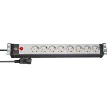 Brennenstuhl Premium-Line power strip 19 inch Steckdosenleiste 8-fach, Juodas/Lichtgrau, 3m