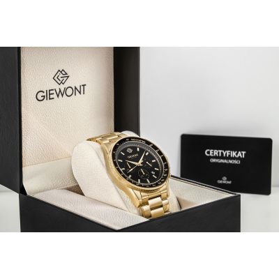 7. Men's Watch Giewont Chronograph Sapphire Gold Black GW3520-B4