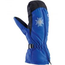 Viking Starlet Kids winter gloves, fleece cuff, decorative snowflakes, navy blue (125/15/5195/15)