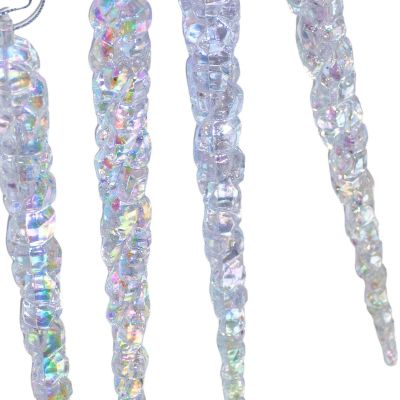 3. Iridescent Icicles Hanging Decoration 22 cm 4 PCS