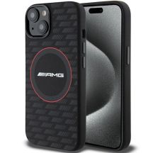 Mercedes AMG Silicone Carbon Pattern MagSafe Case for iPhone 13 / 14 / 15 - Black