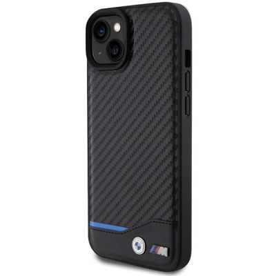 2. BMW Leather Carbon case for iPhone 15 Plus - black